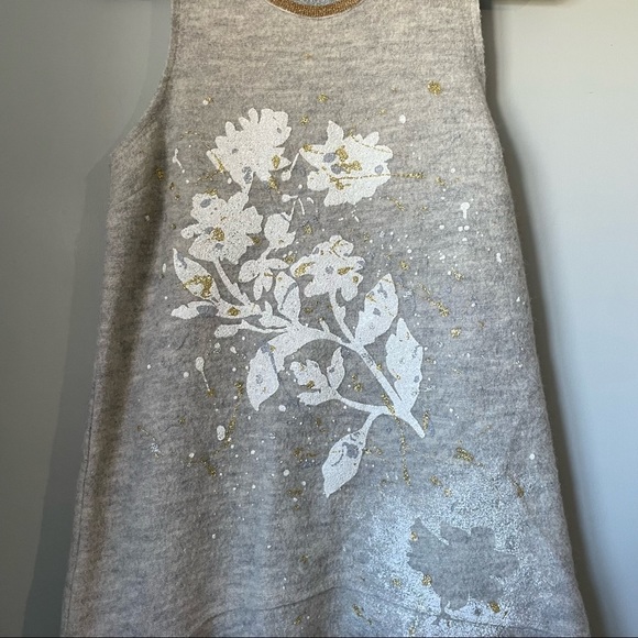 AnthropologieGray Knitted and Knotted Drop Waist Short Casual Dress size small - Picture 8 of 12